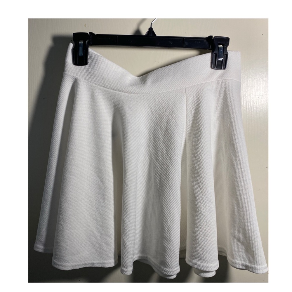 white skater skirt